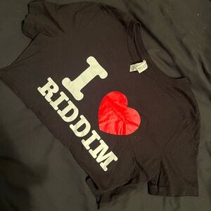i heart riddim crop top